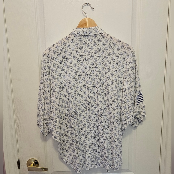 Vintage Blue & White Patchwork Set - includes blouse and skirt - Picture 10 of 13